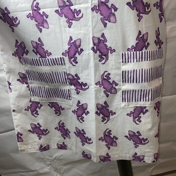 Brooke Wright Lightweight TCU Horned Frog Print Dress Sz Large HARD TO FIND- NWT - Picture 5 of 9